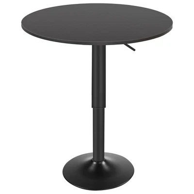 Bar Table, Height-Adjustable Round Pub Table 27-35.4 Inches, Cocktail Table w... - Image 1 of 4