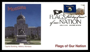 Mayfairstamps US FDC 2010 Flag of Montana Wild Cat Capitol Bldg First Day Cover - Picture 1 of 2
