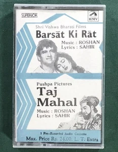 Barsat Ki Rat, Taj Mahal, Roshan, RPG HMV Bollywood Soundtrack, Audio Cassette - Picture 1 of 5