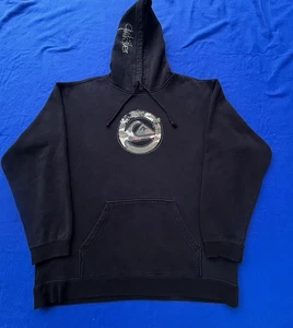 Vintage Y2K Quiksilver Black Camo Surf Pullover Hoodie Size Large  - Bild 1 von 9