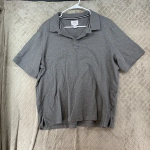 Berkley Jensen Mens XL Polo Shirt Gray Pima Cotton Short Sleeve Boxy Fit - Picture 1 of 14