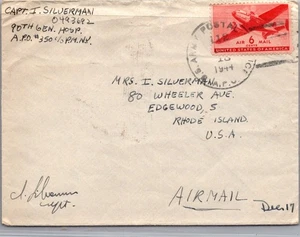 GOLDPATH: US AIRMAIL 1944 APO350,PM,NY.CAPT.I.SILVERMAN CV788_P08 - Picture 1 of 2