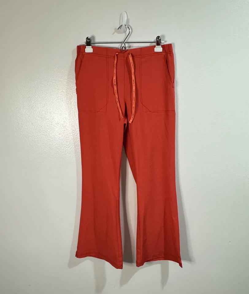 Carhartt Force Pantalóns Mujer M Scrubs Work Coral Orange Flare Pull On Comfort Foto 1 de 4