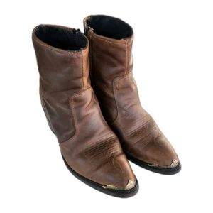 Dingo Mens Country Western Low Leather Ankle Boots Sz 9.5 M - Picture 1 of 10