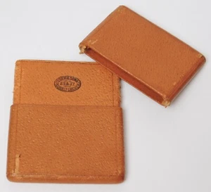 Antique calling card case Drew & Sons Victorian Edwardian leather holder am - Picture 1 of 5