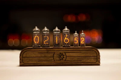 Nixie tube clock IN14+IN16 RGB gift for christmas for him her boyfriend - Image 1 of 4