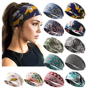 Headbands for Women Non Slip Turban Hair Wrap Elastic Hair Bands Running Head... - Picture 1 of 7