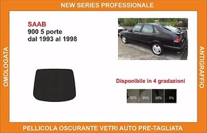 pellicola oscurante vetri pre tagliata Saab 900 5p dal 93-98 kit lunotto - Imagen 1 de 1