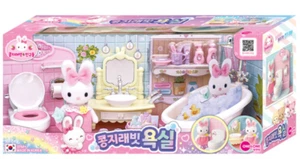 Kongji Rabbit & Friends : Bathroom Role Play Set Figure Doll Toy - Picture 1 of 11
