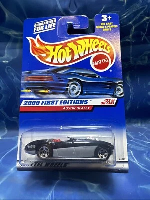 2000 Hot Wheels First Editions #32/36 AUSTIN HEALEY Black/Silver w/Chrome - Image 1 of 4