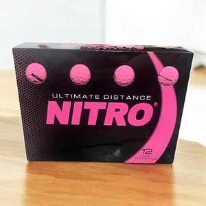 New! Nitro Golf Ultimate Distance Women's Golf Balls Hot Pink 12 Pack - Picture 1 of 3