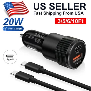 Fast Car Charger Adapter & Cable For Samsung A55 A35 A25 A15 A16 A05 A06 A05S 5G - Picture 1 of 26