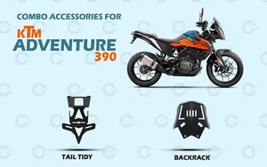 Fit For KTM Adventure "390 Back Rack & Tail Tidy Black Combo" - Picture 1 of 13