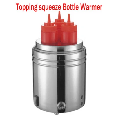 Stainless Steel Commercial Use 220v Electric 3-Bottle Squeeze Bottle Warmer - Image 1 of 4