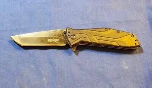 KERSHAW KNIFE 1990 BRAWLER - TANTO POINT - ASSISTED OPENING - GOOD CONDITION 4" - Picture 1 of 6