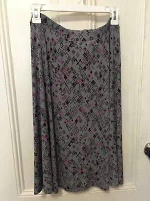 Falda Attention Damas Talla XS Mujer Gris Rosa Estampado Geométrico Falda Línea A Foto 1 de 4