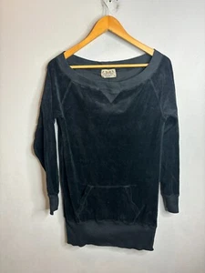 VTG Y2K Juicy Couture Velour Scoop Neck Pullover Sweater Women's Size M 1007 - Picture 1 of 6
