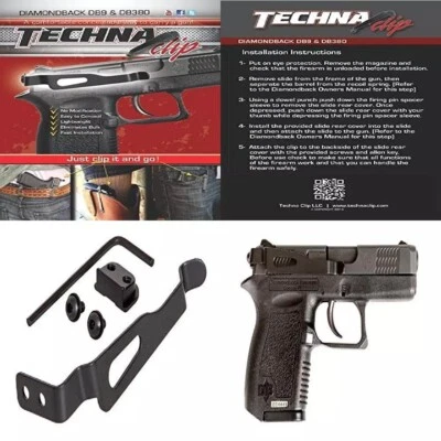 Techna Clip Conceal Diamondback DB9/DB380 Gun Belt (Right-Side), Bla (FVS030816) - Image 1 of 4