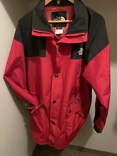 Vintage The North Face Jacket Men's Large Red Black Gore-tex Full Zip Nylon *
