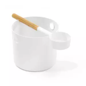 KOLO Sauna Kübel + Kelle Weiß Saunazubehör Made in Finnland Designer Set - Bild 1 von 7