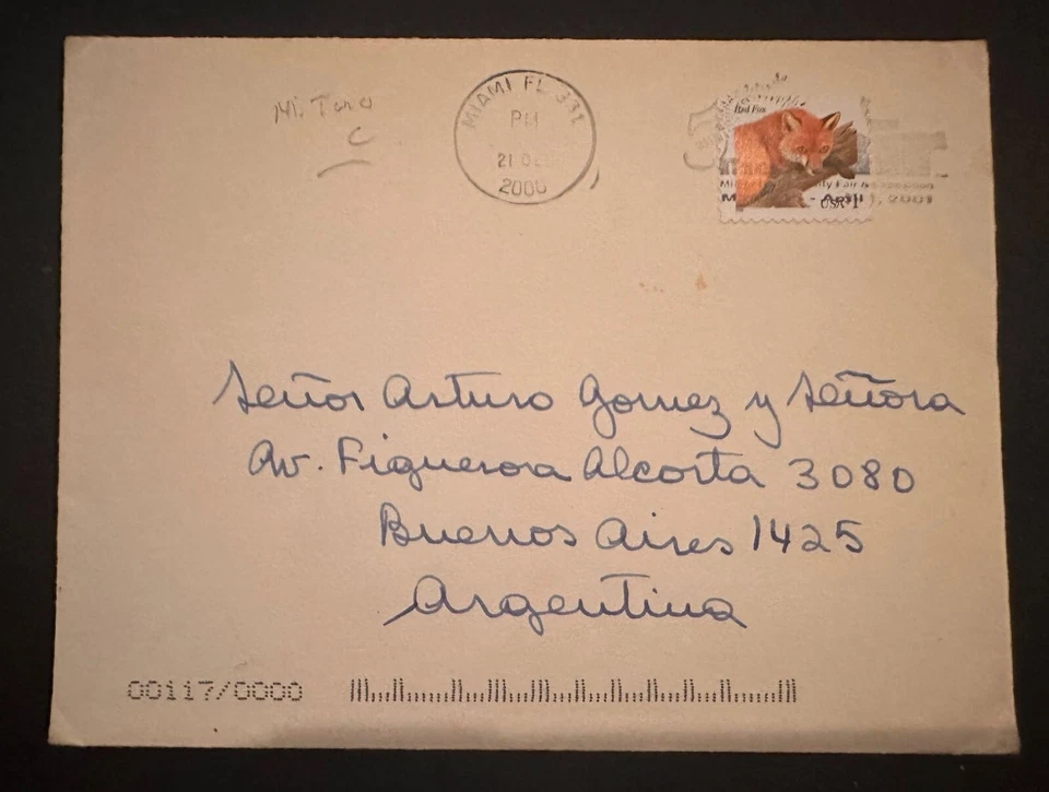 CM) 2000. UNITED STATES. FOX. ENVELOPE SENT ARGENTINA. XF - Image 1 of 1
