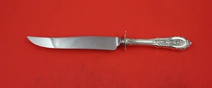 Rose Point by Wallace Sterling Silver Steak Carving Knife 10 1/2" - Picture 1 of 2
