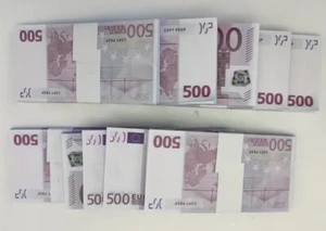 500 euro in mazzette da 100 pezzi riproduzione di Buona fattura  - Foto 1 di 3