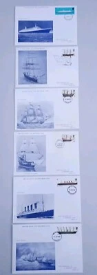 1969 British Ships Set of 6 Philart Maximum Postcards First Day Front 6 Diff Pmk - Image 1 of 4