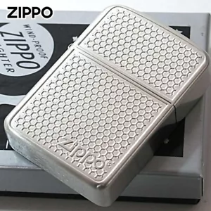 Zippo 1941 Replica Griglia Rete Doppio Lato Nichel Satinato Accendino Regolare Giappone - Foto 1 di 5