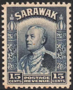 (SK103)SARAWAK 1941 C.V. BROOKE WILKINSON COLOUR CHANGE 15c BLUE MNH CAT RM35 - Picture 1 of 2