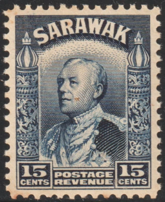 (SK103)SARAWAK 1941 C.V. BROOKE WILKINSON COLOUR CHANGE 15c BLUE MNH CAT RM35 - Image 1 of 2
