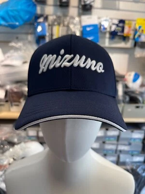 Mizuno большой логотип мяч крышка унисекс Sportswear крышка повседневный шляпа темно-синий новый с Ярлыками 33YW850114 - Изображение 1 из 4