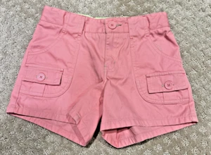 GapKids Girls Adjustable Waist Pink Cargo Style Shorts Size 10 Lands End Top S - Picture 1 of 4