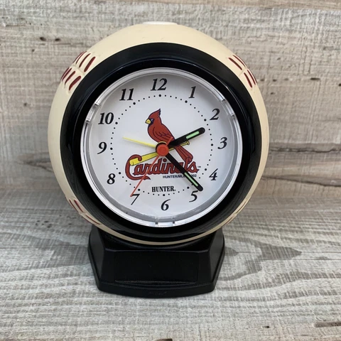 CARDINALS ALARM CLOCK St Louis 2002 Baseball VINTAGE Hunter RARE Cover