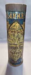 C F Blanke's Roasted Coffee Tin St Louis World's Fair ED Tall Cylinder 1803 1903 - Bild 1 von 11