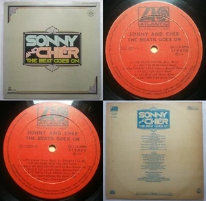 SONNY & CHER THE BEAT GOES ON 1976 UNIQ CVR BLUE BCK CVR MEGARARE CHILEAN PRESS! - Picture 1 of 12
