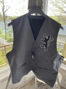 Mens vest Embroidery “Concept Pine“Stripe’s Large Gray Lined - Picture 1 of 10