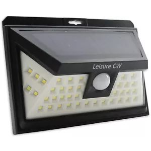 RV LED Solar Porch Light camper RV trailer 120° Wide Angle 46 LED exterior Blk - Picture 1 of 12