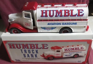 HUMBLE AVIATION GASOLINE, Truck Bank NEW In Box Marx Toys 1993 Lights Limited Ed - Picture 1 of 3