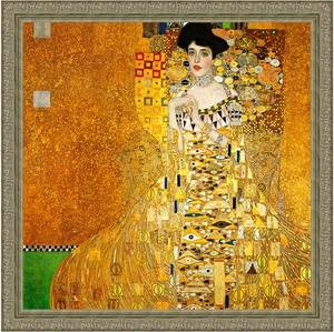 Adele Bloch Bauer I by Gustav Klimt 80cm x 80cm Framed Ornate Silver - Picture 1 of 1