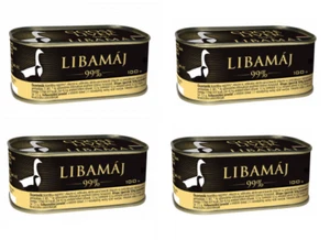 Foie gras húngaro 4x100 g, paté de hígado de ganso, hecho de hígado de ganso 99 % engordado - Imagen 1 de 1
