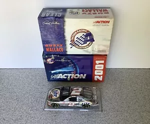 Action 2001 Rusty Wallace 2 Miller Lite/Harley-Davidson 1:24 Scale Clear Car New - Picture 1 of 9