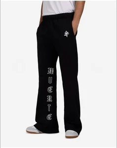 New Hasta Muerte Motivated Stacked Fleece Pant Sweat Pants Joggers Size XL Black - Picture 1 of 17