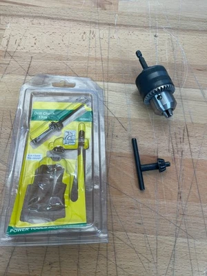 Juego de portabrocas con llave de 13 mm 1/2-20UNF con llave y eje adaptador - Juego nuevo y abierto Foto 1 de 4