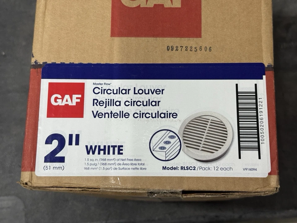 Master Flow 2 In. Resin Circular Mini Wall Louver Vent in White (6-pack) 16rlsc2