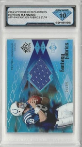 2004 Upper Deck Reflections PEYTON MANNING Fantasy Fabrics /99๐ DSG 10 Gem Mint - Picture 1 of 2