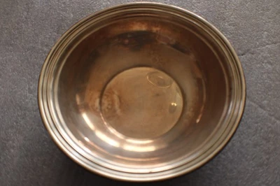 GORHAM 9 & 1/2" DIAMETER  BY 2 & 1/4" TALL 506 GRAMS STERLING SILVER 384 BOWL - Image 1 of 4