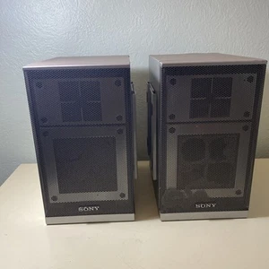 Altavoces estéreo SONY SS-78 de sistema boombox Sony FH-7 probados funcionando con soportes - Imagen 1 de 10