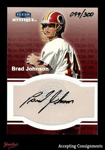 1999 Fleer Mystique Fresh Ink #20 Brad Johnson AUTO 099/300 REDSKINS - Picture 1 of 2
