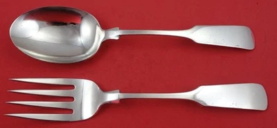 Conjunto de servir salada de prata esterlina 9 1/2" vintage inglês antigo Tipt by Gorham - Imagem 1 de 3